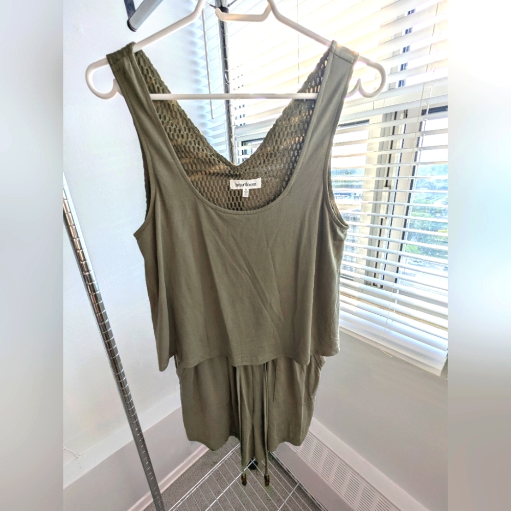NWOT - Heartloom Elodie Romper - Olive Green - Picture 7 of 8
